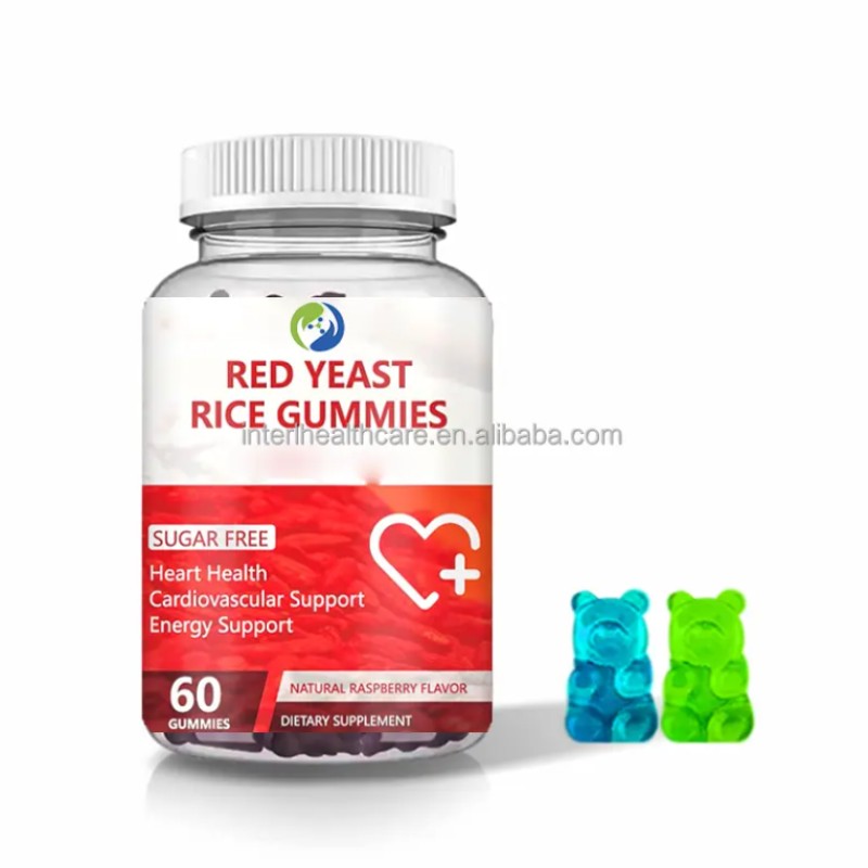 Promote Digestion Red Yeast Rice Extract Gummy 500mg Antioxidant Red Yeast Rice Gummies