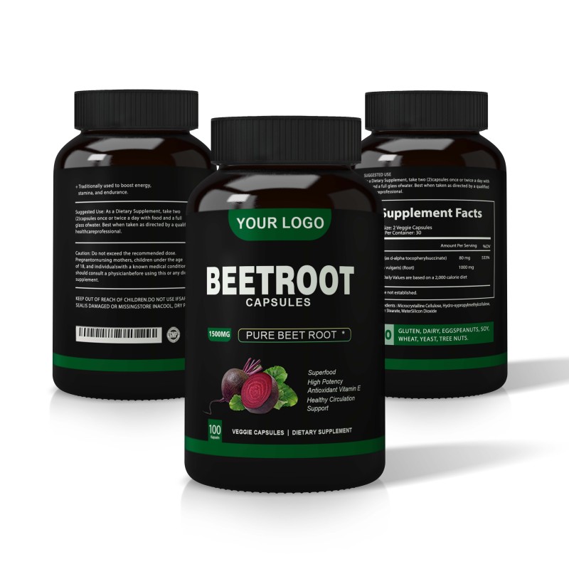 OEM Private Label Natural Beetroot Juice Extract Supplement Vegan Beet Root Capsules