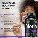 Biotin Capsules Factory - OEM 25000mcg Hair Skin Nails