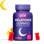 Melatonin Gummies Factory - OEM 60mg 10mg Sleep Aid Gummy Candy