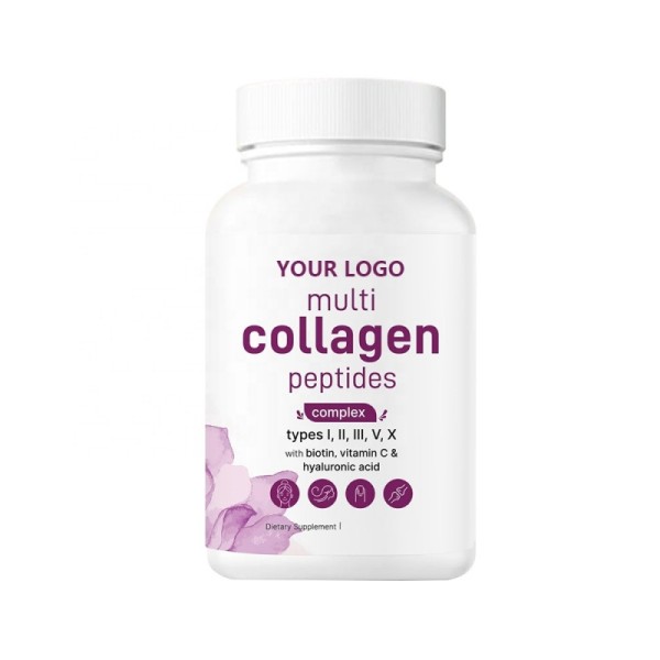 Multi Collagen Capsules Factory - OEM 8 in 1 Hydrolyzed Peptides