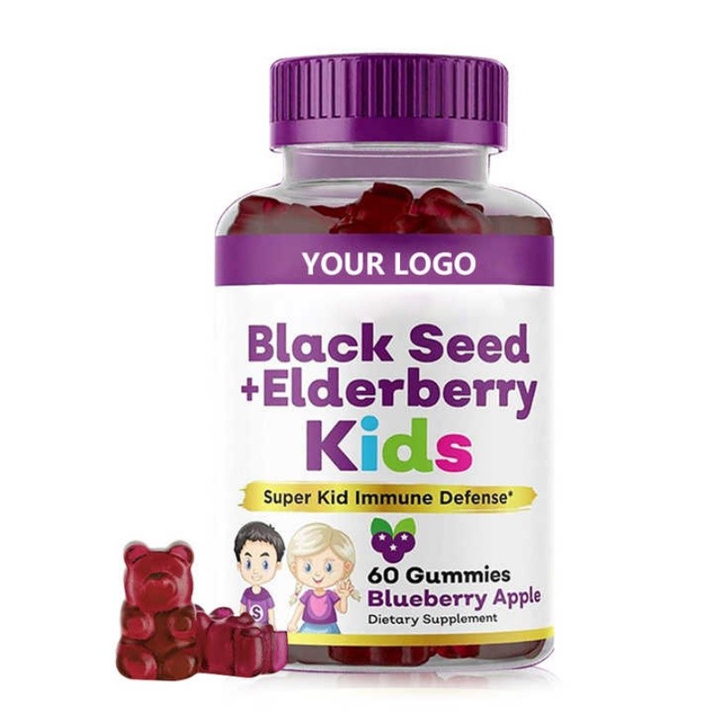 Elderberry Gummies Supplier - OEM Black Seed Oil Vitamin C Zinc