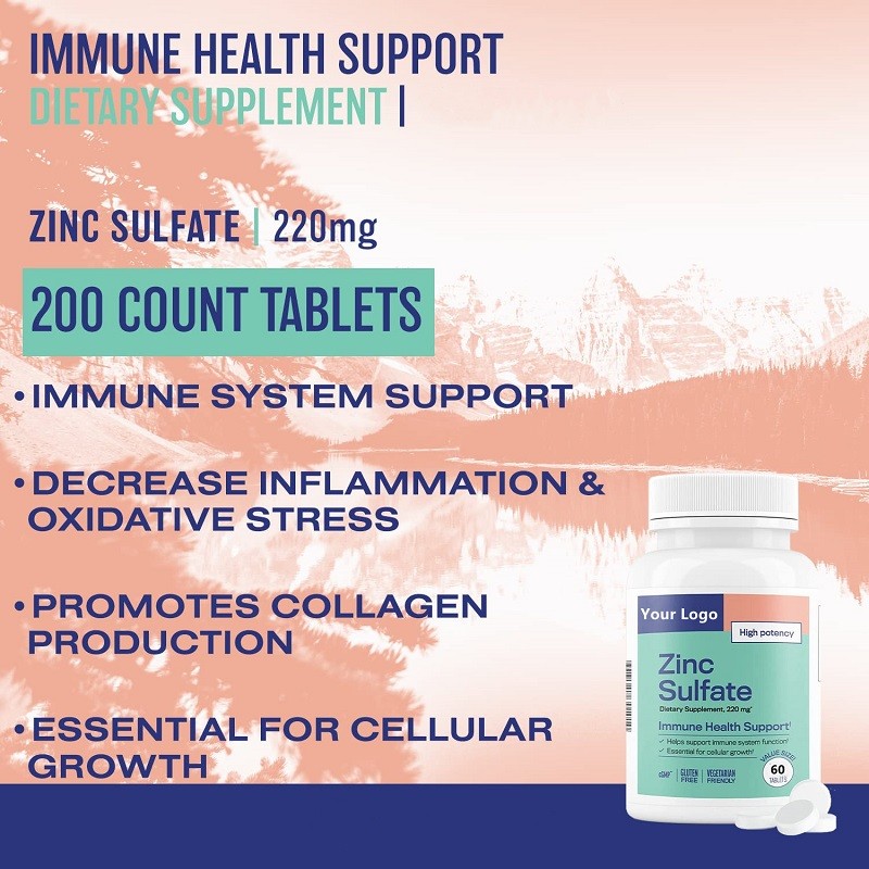 Zinc Supplements Tablets Factory - OEM Sulfate Immune System Support