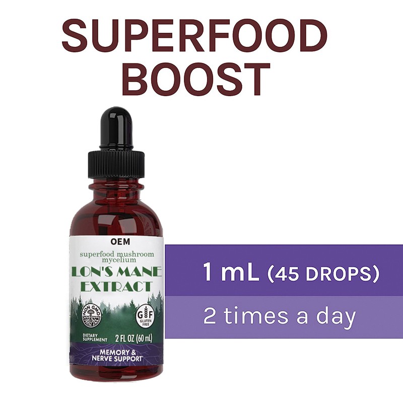 Mushroom Drops Supplier - OEM Lions Mane Memory Nerve Support