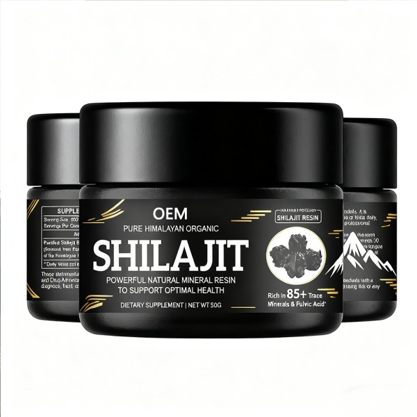 Shilajit Resin Factory - OEM 500mg Fulvic Acid Energy Boost