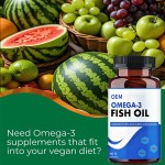 Fish Oil Softgels Supplier - OEM Vegan Omega 3 Heart Brain