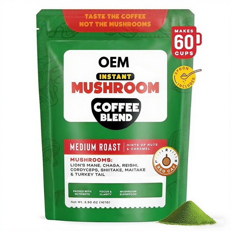 Mushroom Coffee Factory - OEM Instant Lions Mane Reishi Blend