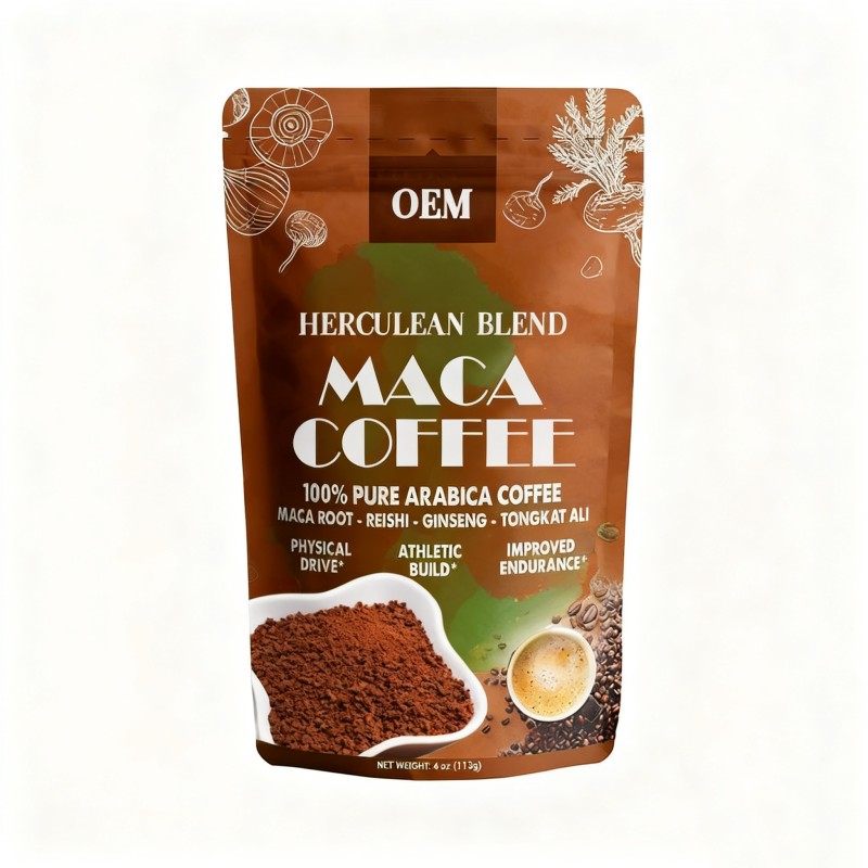 Maca Coffee Powder Factory - OEM Black Maca Arabica Instant