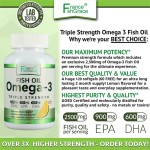 Omega 3 Fish Oil Softgels Factory - OEM 2500mg Triple Strength Brain Joints Eyes