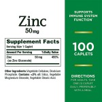 Zinc Caplets Supplier - OEM 50mg Immune Health System Function Support