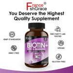 Biotin Zinc Selenium Tablets Supplier - OEM 180 Tablets Hair Growth Glowing Skin