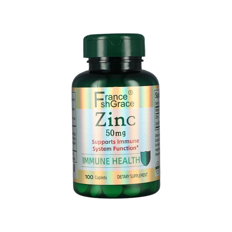 Zinc Caplets Manufacturer - OEM 50mg Immune Antioxidant Skin Health Gluten Free