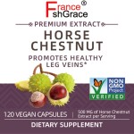 Horse Chestnut Capsules Factory - OEM 500mg Vein Health 120 Vegan