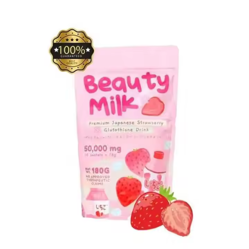 Beauty Milk Powder Manufacturer - Strawberry 10 Sachets Herbal