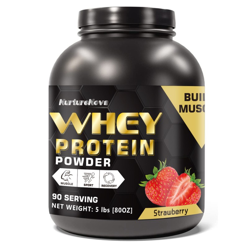 Whey Protein Powder Factory - 5lbs Strawberry 10-19g Protein