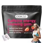 Energy Chewing Gum Factory - OEM Mint Strawberry Caffeine Focus