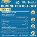Bovine Colostrum Powder Factory - OEM 3000mg Immunity Gut Health Hair