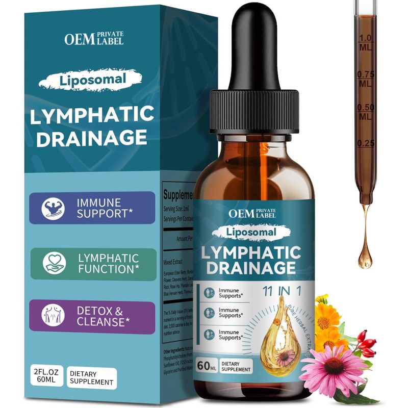Lymph Detox Drops Supplier - OEM Immune Support Lymphatic Drainage Echinacea
