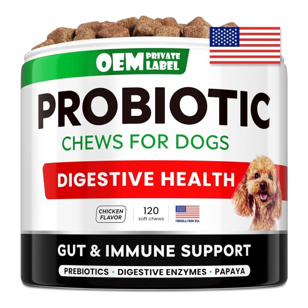 Dog Probiotics Chews Supplier - OEM Digestive Enzymes Gut Health Diarrhea