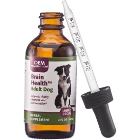 Brain Health Drops Supplier - OEM Herbal Liquid Vitality Alertness Dogs