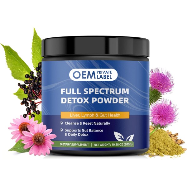 Detox Powder Factory - OEM 29 in 1 Liver Lymphatic Colon Gut Support
