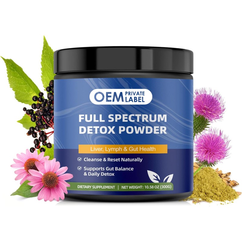 Detox Powder Factory - OEM 29 in 1 Liver Lymphatic Colon Gut Support