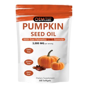 Pumpkin Seed Oil Softgels Manufacturer - OEM 3000mg 2 in 1 Saw Palmetto