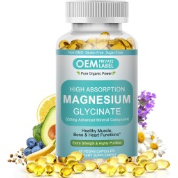 Magnesium Glycinate Softgels Manufacturer - OEM 500mg Muscle Heart Sleep Bone