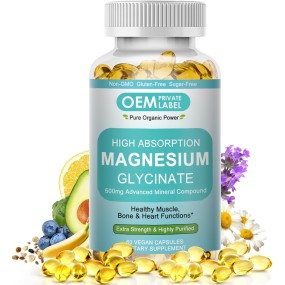 Magnesium Glycinate Softgels Manufacturer - OEM 500mg Muscle Heart Sleep Bone