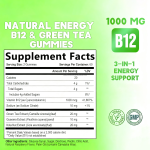 Energy Gummies Supplier - OEM Natural Caffeine Guarana Green Tea