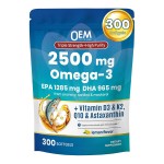 Omega-3 Softgels Factory - OEM Triple Strength 2500mg EPA DHA Q10