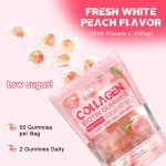 Collagen Biotin Gummies Supplier - OEM Peach Flavor Low Sugar Hair Skin