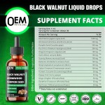 Black Walnut Drops Factory - OEM 15 in 1 Wormwood Oregano Garlic Shilajit