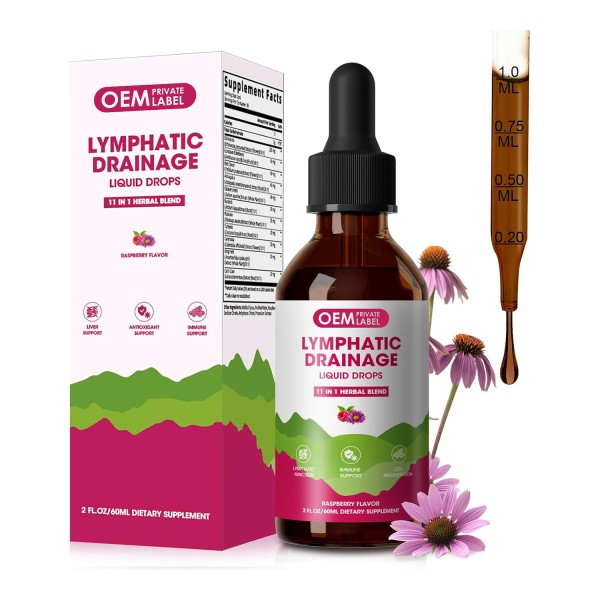 Lymphatic Drainage Drops Manufacturer - OEM Echinacea Elderberry Cleavers Burdock