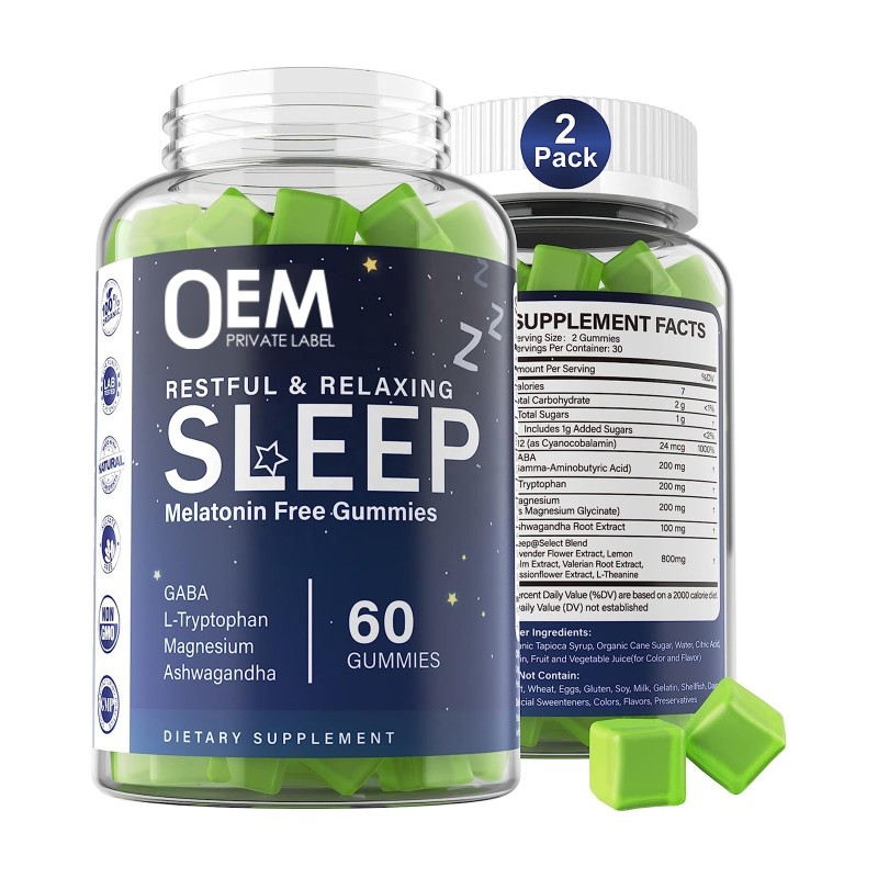 Sleep Aid Gummies Supplier - OEM Melatonin Free Relax Mood Lemon Flavor