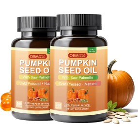 Pumpkin Seed Oil Capsules Manufacturer - OEM Cold Pressed Saw Palmetto Hair
