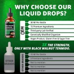 Black Walnut Drops Factory - OEM 15 in 1 Wormwood Oregano Garlic Shilajit