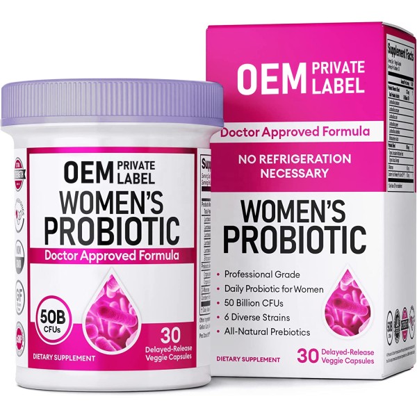 Probiotics for Women Manufacturer - OEM 50 Billion CFU 6 Strains Digestive