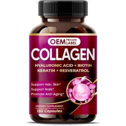 Collagen Capsules Manufacturer - OEM 6419mg Hyaluronic Acid Biotin Keratin