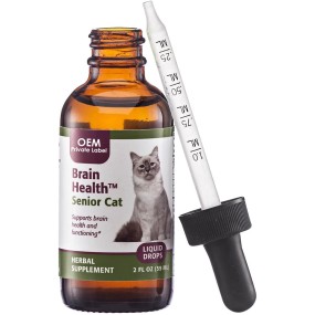 Brain Health Drops Factory - OEM Herbal Supplement Senior Cats Concentration