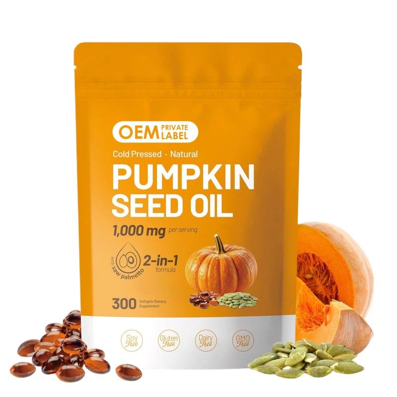 Pumpkin Seed Oil Capsules Factory - OEM 3000mg Vegan Hair Health