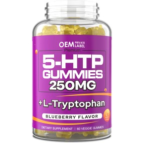 5-HTP Gummies Factory - OEM 250mg L-Tryptophan Stress Brain Support