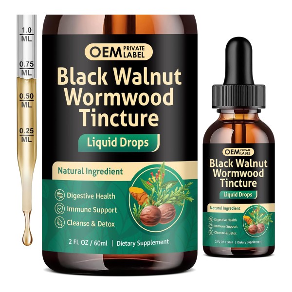 Digestive Drops Manufacturer - OEM Black Walnut Wormwood Tincture Gut