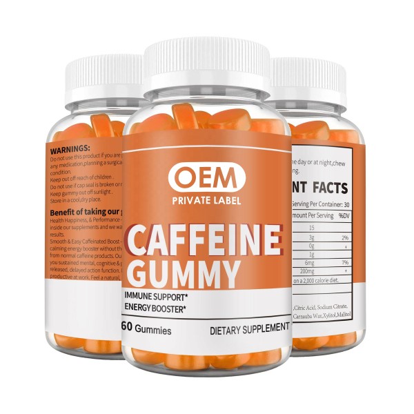 Caffeine Gummies Supplier - OEM Soft Candy Energy Brain Exercise