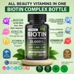 Biotin Capsules Supplier - OEM 25000mcg Collagen Hyaluronic Acid Keratin