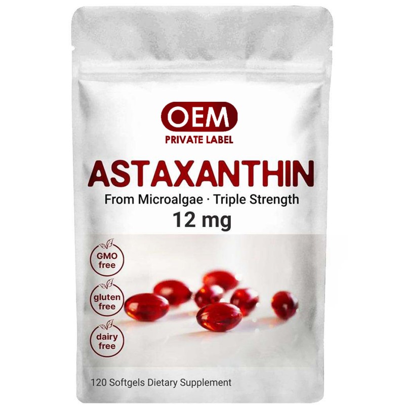 Astaxanthin Softgels Supplier - OEM 8mg 12mg 24mg Eye Skin Health