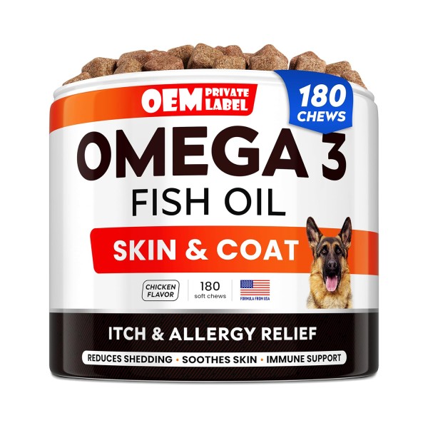 Omega 3 Dog Treats Manufacturer - OEM Fish Oil Allergy Itch Relief Skin