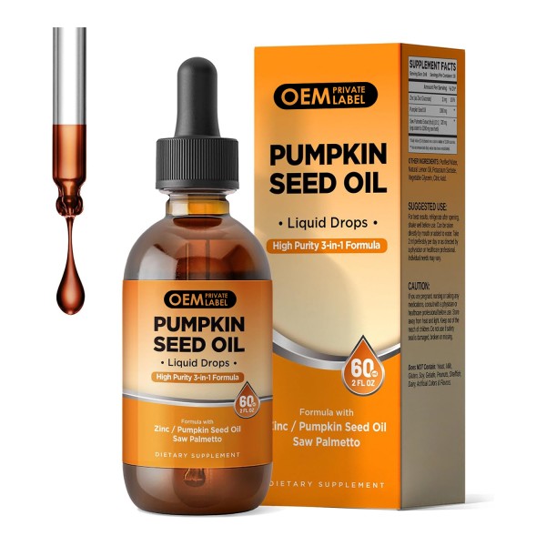 Hair Growth Drops Factory - OEM Pumpkin Seed Oil Saw Palmetto Prostate
