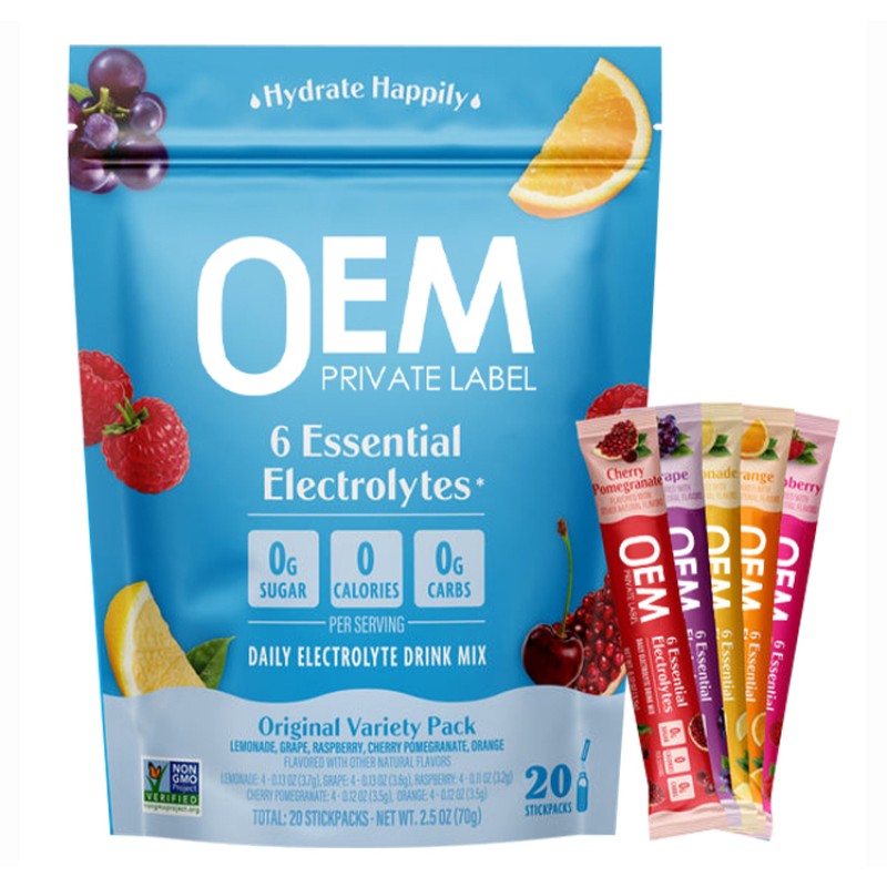 Hydration Booster Powder Supplier - OEM Electrolyte Drink Mix Essential Vitamins