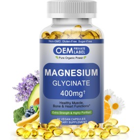 Magnesium Glycinate Softgels Supplier - OEM 400mg Bisglycinate Muscle Heart